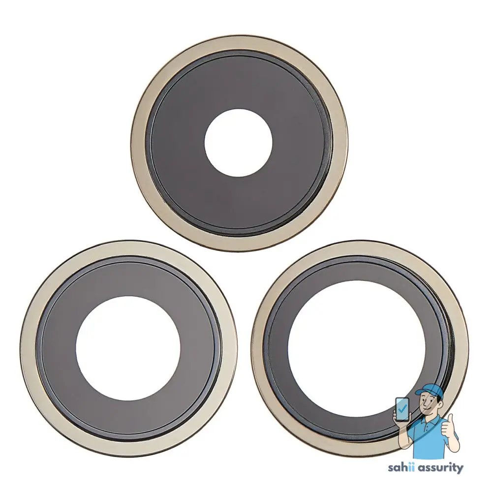 Camera Lens Glass with Frame for Apple iPhone 14 Pro Gold